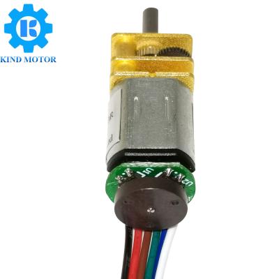 China 12mm N10 n20 n30 6v 12v micro brushes gearmotors with encoder for sale