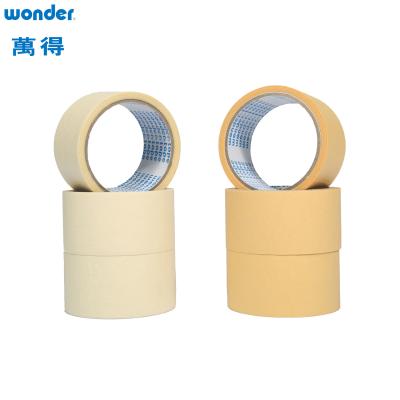 China Crepe Paper Material Strong Adhesive Masking Tape Beige Rubber Based for sale