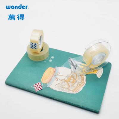 China Acryllijm op basis van water BOPP-papierpapierband Geelgekleurde verpakking Te koop