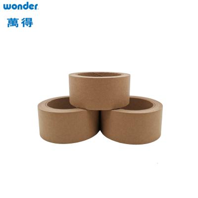 China Degradable Brown Custom Printed Kraft Paper Tape Roll  Box Sealing for sale