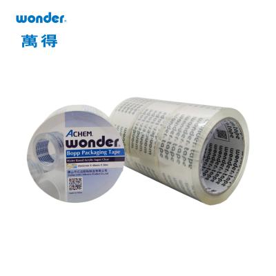 중국 슈퍼 맑은 소음 낮은 BOPP 포장 테이프 강한 접착제 물 기반 판매용