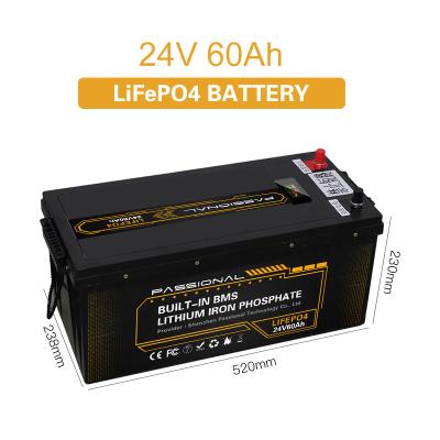 China Rechargeable 24v 60ah LiFePO4 Battery , ABS Case Forklift Lead Acid Battery for sale
