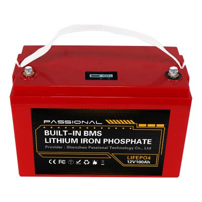 Chine Lithium extérieur de la batterie 100ah d'ESS 12V LiFePO4 rechargeable pour le rv à vendre