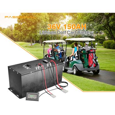 China Rechargeable Li Ion LifePo4 Golf Cart Battery Pack 36v 150ah With LED Screen for sale