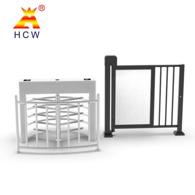 China Stainless Steel Half Height Turnstile 600mm Width 120 Degree Rotation for sale