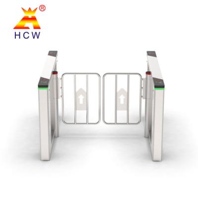 China Customized Turnstile Security Gates 30W Swing Barrier Gate With Card Reader for sale