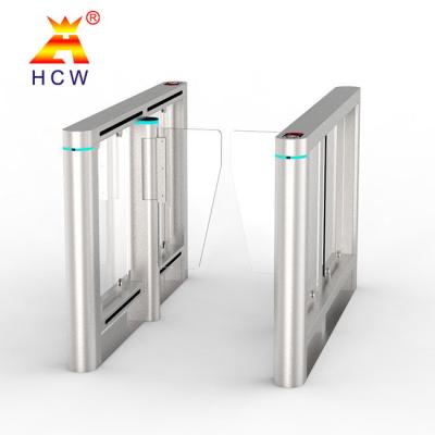 China 500-600mm Channel Width QR Code Face Recognition Turnstile 30W Swing Barriers for sale