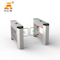 China 1.2mm Top Cover Automatic Pedestrian Turnstile Gate With ID / IC Card Reader for sale