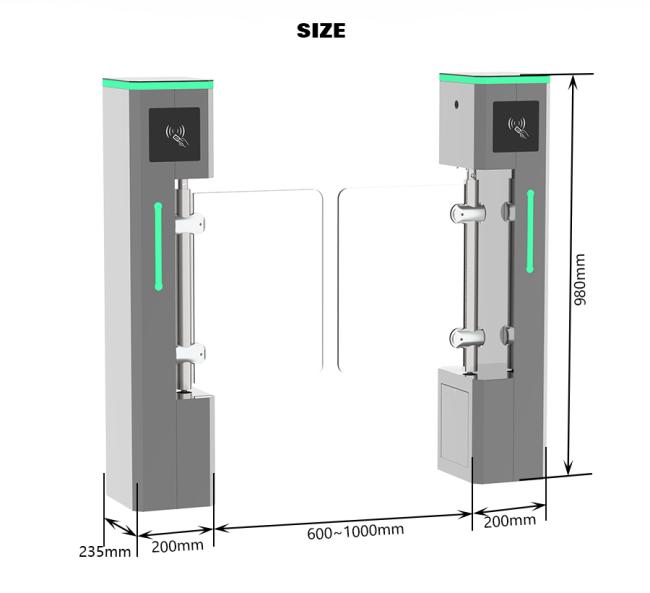 HCW CW490 Swing Turnstile Gate installation view
