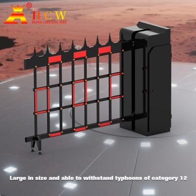 China Intelligente parkeerterrein luchtgestookte boombarrière 200W borstelloze DC motor hek type Te koop