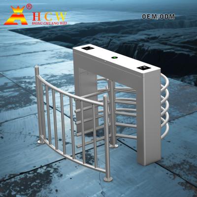China HCW Bidirectional Half Height Turnstile Gate Swipe Card  Access Control Device Waist-High Security For Gym for sale