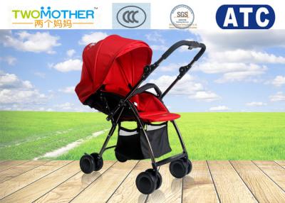 China High Landscape Red Leather 4 Wheel Prams And Pushchairs From Birth for sale