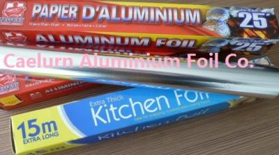 China Breedte 30cm Voedsel Veilige Aluminiumfolie, het Koken Document Folie Zilveren Kleur Te koop