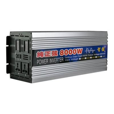 Cina China Supplier 8kw DC 12V 24V 48V 60V To AC 220V 50Hz Pure Sine Wave off grid Inverter 8000W in vendita