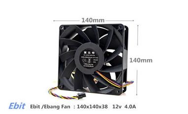 China Ebit Ebang E12 44t Avalon 1066 50t Asic Miner Cooler Cooling Fan For Mining Rig 12V 4.0A for sale