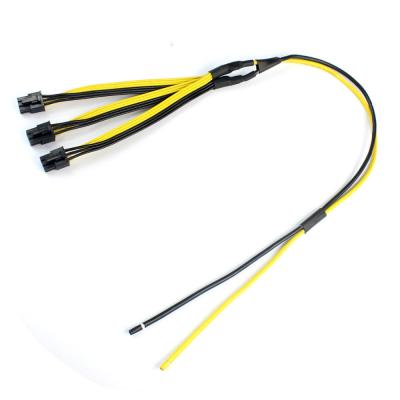 China S7 S9 3 Way Extension Cord Splitter Power Cord Splitter Cable For BTC Miner PCIe PCI Express for sale