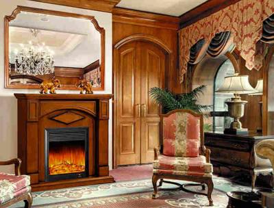 中国 家の家具の固体木の暖炉、支えがない電気暖炉のヒーター 販売のため