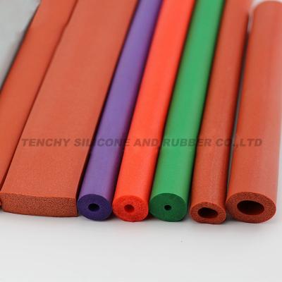 China Fire Resistant Brown 0.95g/Cm3 30psi Silicone Foam Tube for Oven Gaskets for sale