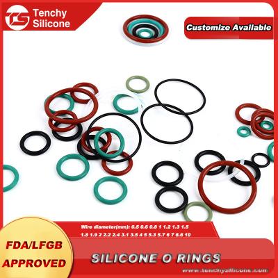 China O-ring Seal Silicone Rubber O Ring 40A Heat Resistant Silicone Rings for sale