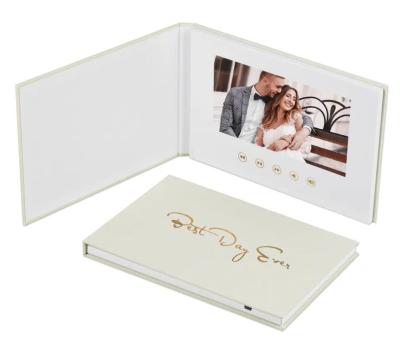 China Custom logos memory wedding invitations book lcd business card gift screen 7 inch greeting business video brochure for sale