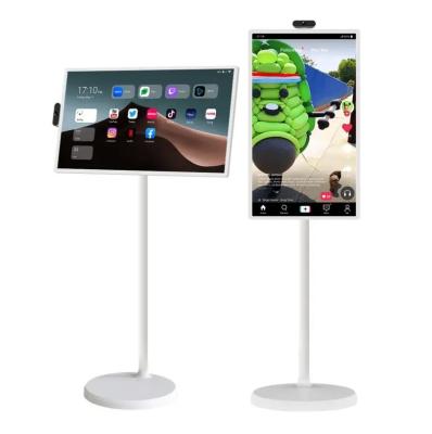 China Indoor 24Inch Android StandBy Me Moving Smart WiFi Touch Screen Floor Standing Smart TV Lcd Advertising Digital sgnage for sale