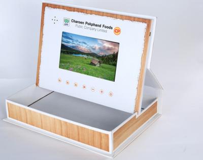 China Flip Cpen Video Case box  video Packaging video presentation box 4.3 Inch LCD Video Packing Box with EVA Insert for sale