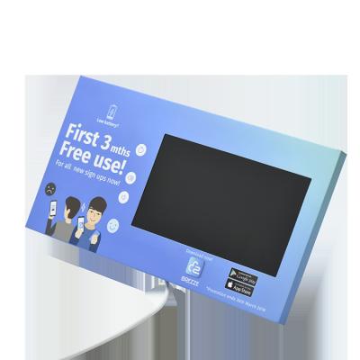 China Custom print cardboard LCD video display with back stands for video point of sales marketing for sale
