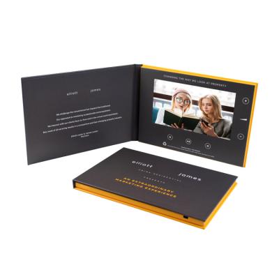 China Custom print LCD video brochure,7 inch video booklet for direct marketing for sale