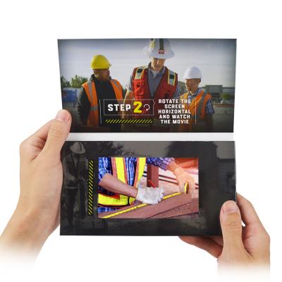 China 5 Inch digital lcd tft screen video brochure catalogue custom print LCD brochure for sale