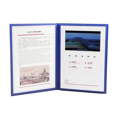 China New Style lcd video book digital brochure card 256Mb A5 7 inch video mailer for sale
