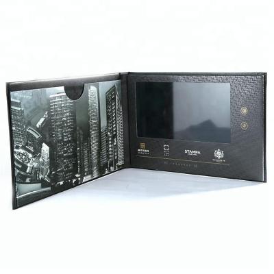 China Video In Paper Print 7 Inch Lcd Advertising Player Video Display Brochure Book for sale