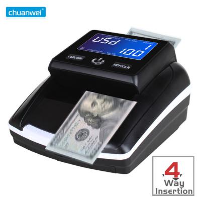 China UV Light Counterfeit Money Detector USD Fake Currency Checking Machine Banknote VND for sale