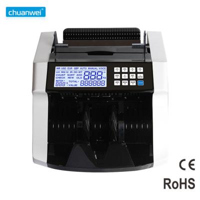 China 1200 Bills Per Minute AL-7800 Back Loading Bill Counter With UV MG IR Counterfeit Detection for sale