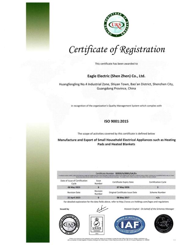 ISO9001:2015 - Sky Eagle Holdings Corp