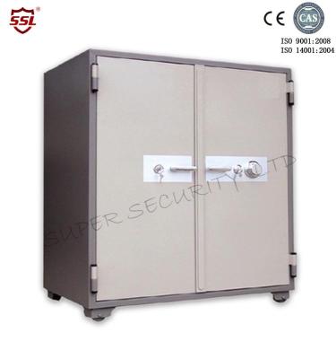 China 540L Locking Points Double Door Fire Resistant Safe Box with 8 Steel Live action Draw Bolts for shares markets for sale