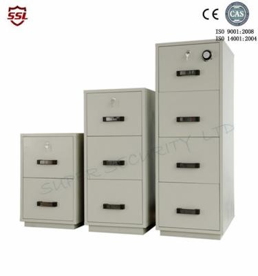 China Fire Resistant Filing Cabinet 4 Drawers , 2 Hour Fire Rating Cabinet for sale