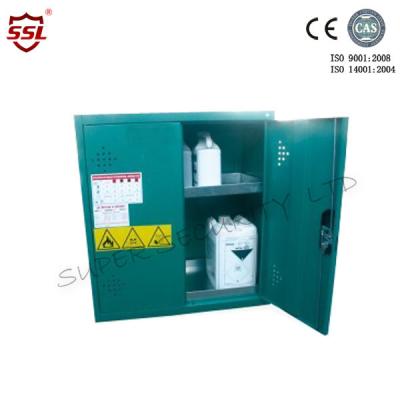China Short Steel Hazardous Storage Cabinet With 5 Shelves  Green 20 Litres for sale