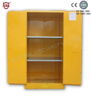 China Fireproof Chemical Storage Cabinet With Zinc Lever Lock , Galvanized Shelves for sale