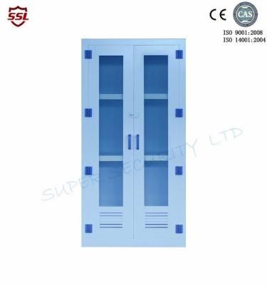 China Blue Corrosive Storage Cabinet With Dual Doors Polypropylene Cabinet for sale
