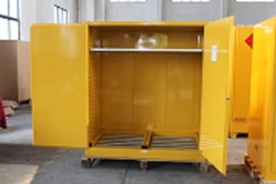 China 1.0m m galvanizaron el líquido cercano de la sustancia química de las puertas de almacenamiento del manual inflamable inflamable horizontal de acero del gabinete 2 en venta