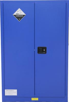 China 3-Point Self-Latching Blue Corrosive Storage Cabinet For Hydrochloric Acid Non Sparking for sale