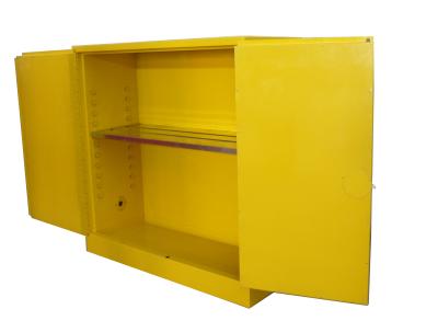 China Liquid Safety Flammable Storage Cabinet Yellow Powder Coated 18 Gauge Steel for sale