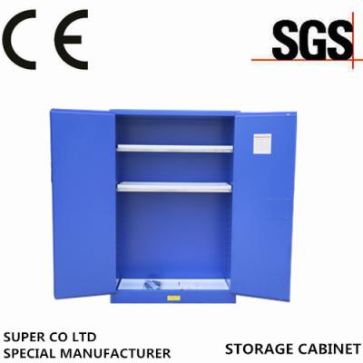 China Blue Chemical Liquid Sulfuric Corrosive Storage Cabinet With 2 Doors for sale