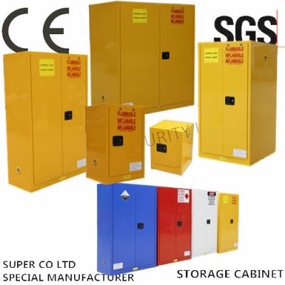 China Vertical Drum Hazardous Flammable Storage Cabinet Fully Welded , 60 Gallon for sale