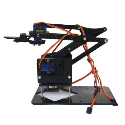 China DIY Acrylic Robotic Arm Robot Claw Kit 4 DOF Axis Toys Mechanical Grab Manipulator for sale