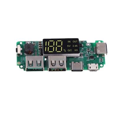 China 18650 lithium battery digital display charger charging batteries module 5V2.4A 2A 1A dual USB output with display boost for sale