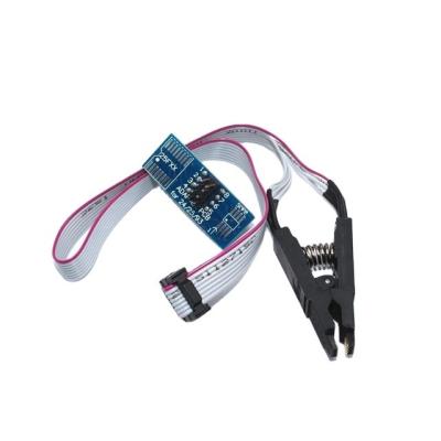 China For SOIC8 SOP8 Flash Chip IC Test Clip with SPI Cable Programmer TL866A/C Wide SOP16 Pitch 1.27mm Programming Clip for sale