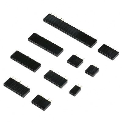 China 2.54mm Pin de fila única Conector de cabeza de pin femenino 1 * 2p 3p 4p 5p 6p 7p 8p 9p 10p 12p en venta