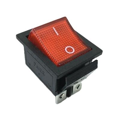 Chine Chine Fabricants Commutateur de bouton rocker Commutateur de basculement KCD4 ON-OFF 6 broches avec lumière rouge 16A 250V à vendre