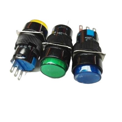 China Round Aluminum Push Switch Latching 19Mm Boat 16Mm Plastic Elevator Box 8Mm Pcb Led 12V 24V 12Mm Button for sale